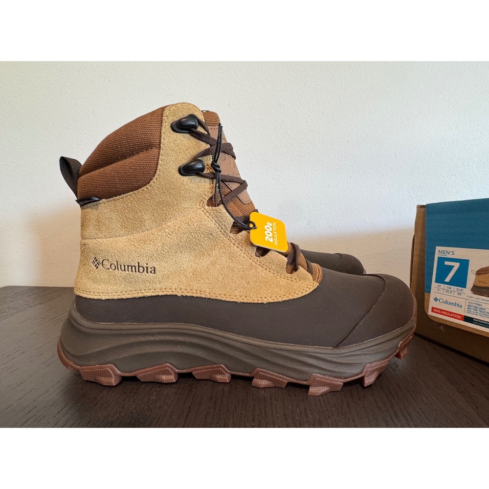 Columbia Expeditionist‎ Shield Mens Size 7 Brown Waterproof 200g Insulated Boot